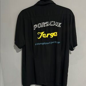 Porche embroidered Black Men's Shirt